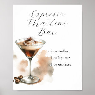 Handtekeningdranken borden Espresso Martini Poster