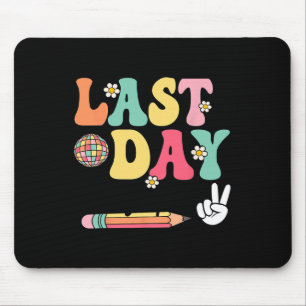 Handtekeningen laatste schooldag 2024-2025 Retro c Muismat