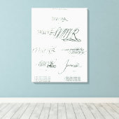 Handtekeningen van Mary Queen of Scots Canvas Afdruk (Insitu (Houten vloer))