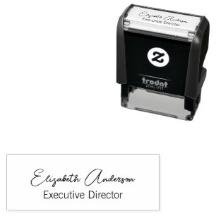 Handtekeningnaam Business Cursive Script Taaktitel Zelfinktende Stempel