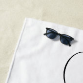 Handtekeningnaam Classy Curved Swash Strandlaken (In situ)