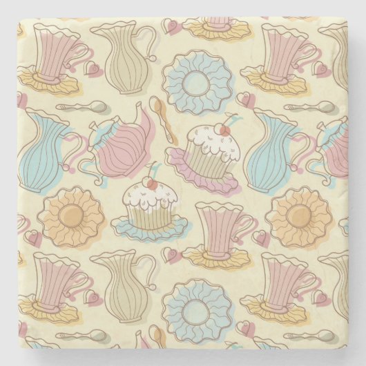 Handtekenkleppen Silhouettes Stenen Onderzetter (Voorkant)