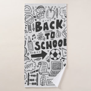 handtekenleer - schoolelement badhanddoek