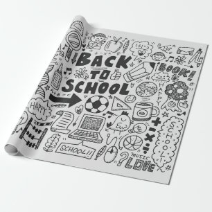 handtekenleer - schoolelement cadeaupapier