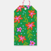 Handtekenscript voor kleurrijke Floral Cadeaulabel (Achterkant)