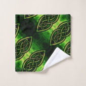 Handtuch Set, keltischer Knoten, bunt, grün Bad Handdoek (Wasdoekje)
