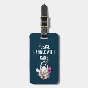 Handvat met zorg Ei, Bunny & Flamingo Bagagelabel
