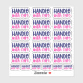 Handvat met zorg - Vinyl Sticker (Vel)