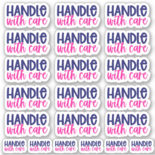 Handvat met zorg - Vinyl Sticker