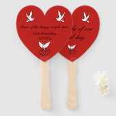 Handventilator - Rode Pride Trouwherinneringsventi Handwaaier (Voorkant en achterkant)