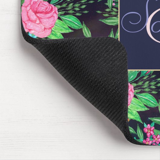  handverf waterverf bloemontwerp muismat (Hoek)