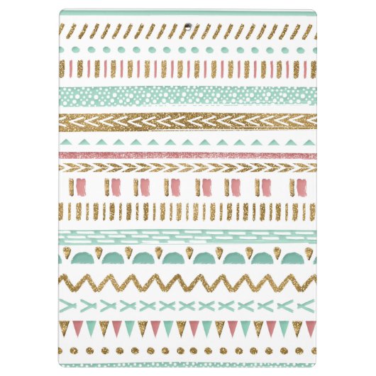 handverfstam Aztec geometrisch ontwerp Klembord (Achterkant)