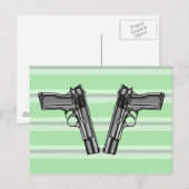 Handwapens, pistolen, vuurwapens briefkaart (Voorkant / Achterkant)