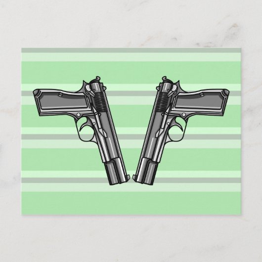 Handwapens, pistolen, vuurwapens briefkaart (Voorkant)