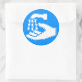 Handwas Ronde Sticker (Tas)