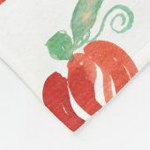 Handwaterkleurige Elegant Helder Oranje pompoenen Fleece Deken (Hoek)