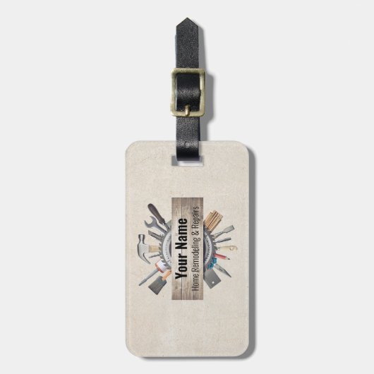 handwerkaandragers met structuur bagagelabel (Voorkant verticaal)