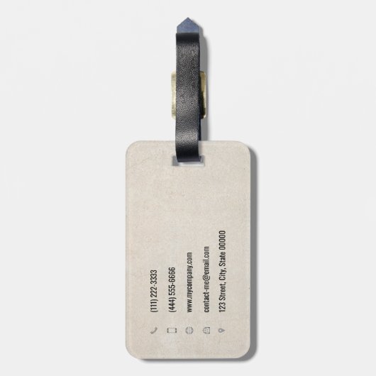  handwerkaandragers met structuur bagagelabel (Achterkant verticaal)