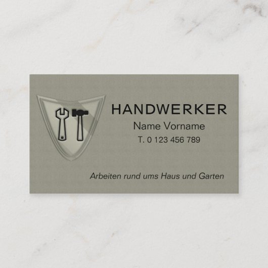 handwerker service visitekaartje (Voorkant)