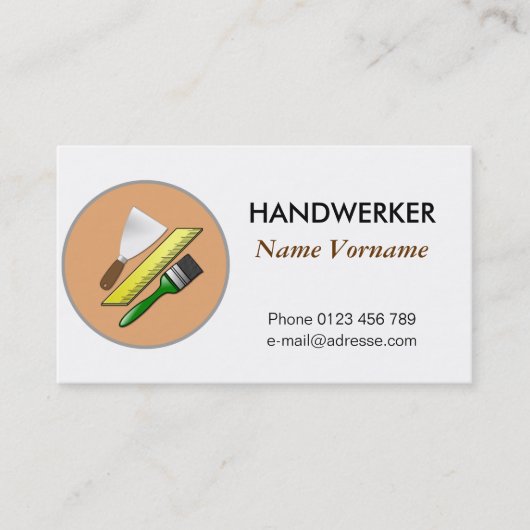 Handwerker Visitekaartje (Voorkant)