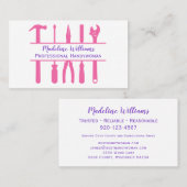 Handwoman Outils Carte de visite minimaliste (Devant / Derrière)