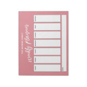 Handwriting Simple Weekly Planner Strawberry Notitieblok (Gedraaid)