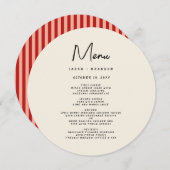 Handwriting Typography Retro Wedding Menu Kaart (Voorkant / Achterkant)