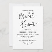 Handwritten Bridal Shower Script Modern Kaart (Voorkant)