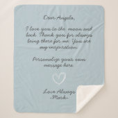 handwritten love letter or message custom   sherpa deken (Voorkant)