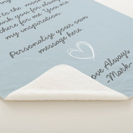 handwritten love letter or message custom   sherpa deken