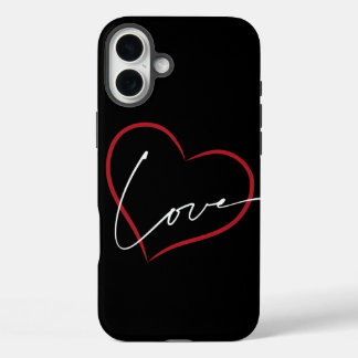 handwritten love poster iPhone 16 plus hoesje