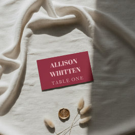 Handwritten Script Pink & Red Custom Wedding