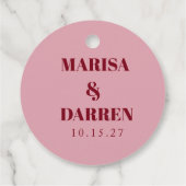 Handwritten Script Whimsical Pink Custom Wedding  Bedankjes Labels (Achterkant)