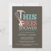 Handy Couple Shower-uitnodiging Kaart (Voorkant)