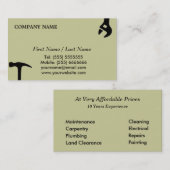 Handy Man Carte de visite (Devant / Derrière)