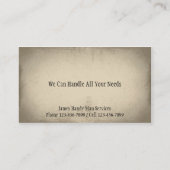 Handy Man Entrepreneur Réparateur Homme Carte de v (Dos)