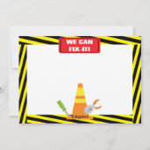 Handy Man Fix It Boys Invitation Anniversaire (Dos)