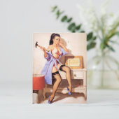 Handy Man Pin-up Briefkaart (Staand voorkant)