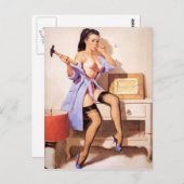 Handy Man Pin-up Briefkaart (Voorkant / Achterkant)