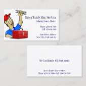 Handy Man Reparatie Man Aannemer Visitekaartje (Voorkant / Achterkant)