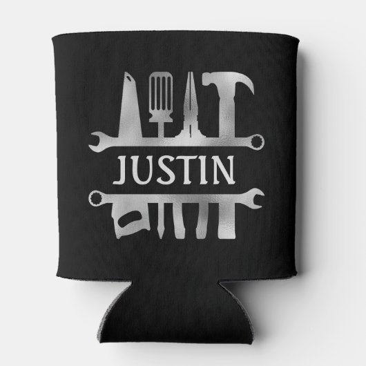 Handy Man Tools Monogram op maat Blikjeskoeler (Achterkant)