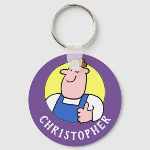 Handyman Afbeelding met Name Sleutelhanger