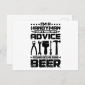 Handyman and Beer Briefkaart (Voorkant / Achterkant)
