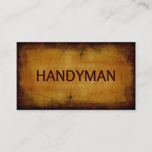 Handyman Antique Brossé Carte de visite (Devant)
