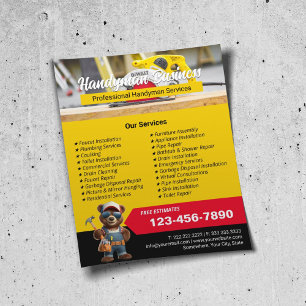 Handyman Beer Professional House Repair Service Flyer