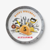 Handyman Boy Tools Birthday Party Paper Bord (Voorkant)