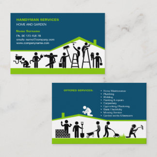 Handyman Business Card Template for Home Maintenan Visitekaartje