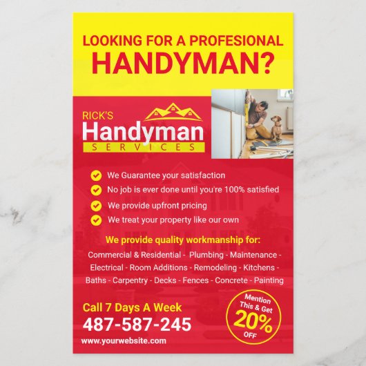 Handyman Business Promo Flyer - Home Business (Voorkant)