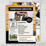 Handyman Carpenter Accueil Rénovations Services Ci<br><div class="desc">Vous avez un marteau à la main et une passion pour la transformation des maisons ? Ce prospectus est votre nouveau meilleur ami ! Doté d'une conception robuste de boiseries de pin qui crie "professionnel" et "masculin", cet ensemble consiste à faire remarquer vos services de menuiserie ou de menuiserie. Que...</div>
