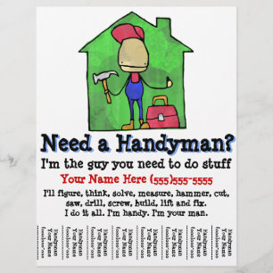 Handyman. Carpenter. Bouwer. Marketing flyer